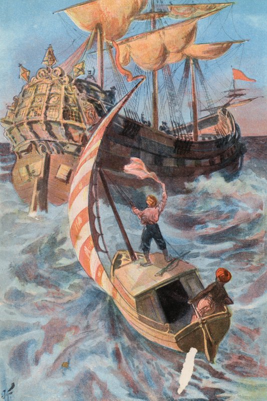 Robinson Crusoé : Je suis sauvé par un navire portugais - Joseph (after) Finnemore