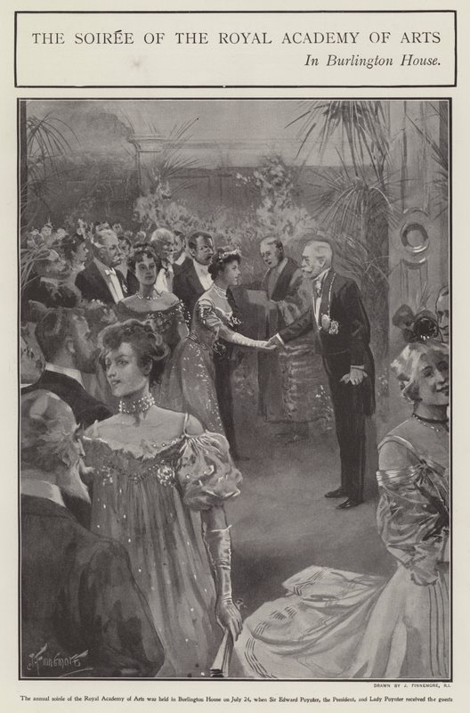 La soirée de la Royal Academy of Arts à Burlington House, Londres - Joseph (after) Finnemore