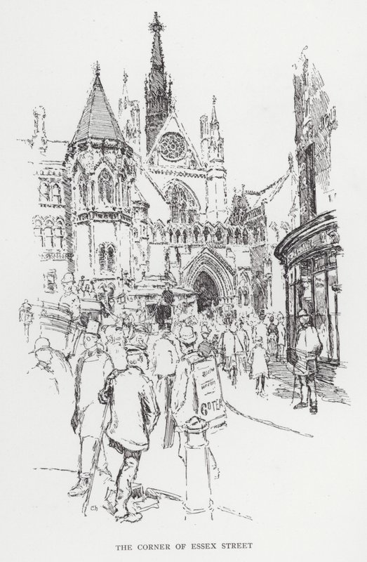 Le coin de Essex Street - Joseph (after) Pennell