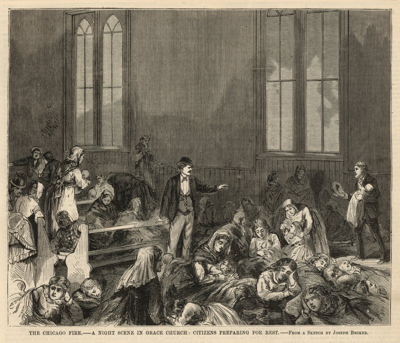 Scène nocturne à Grace Church - Joseph Becker