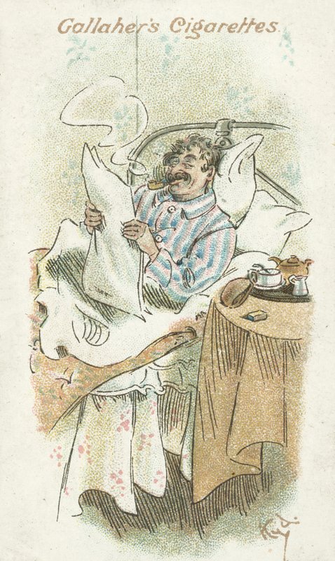 Les adeptes du tabac No 26 (lithographie en couleur) - Joseph Clayton (1856 1937) Clarke