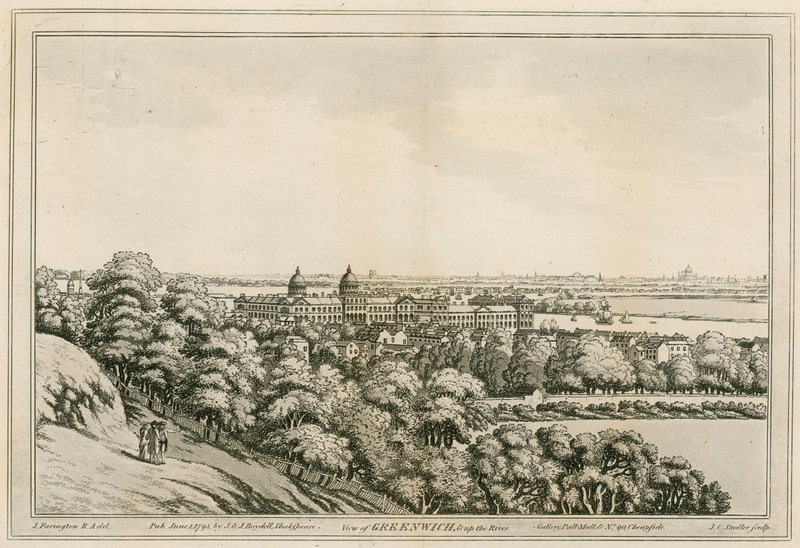 Vue de Greenwich, Londres, et de la Tamise - Joseph Farington