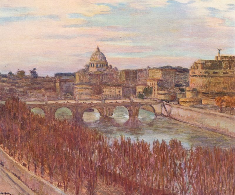 Rome: Vue de Rome du palais Primoli - Joseph Felix Bouchor