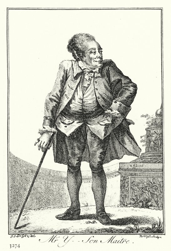 M. Y, son maître (gravure) - Joseph Franz von (after) Goez