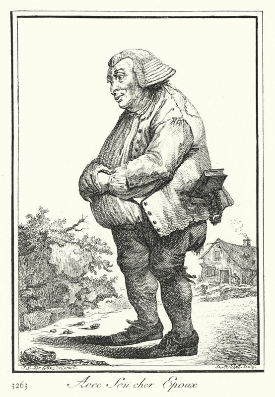 Avec son cher mari (gravure) - Joseph Franz von (after) Goez