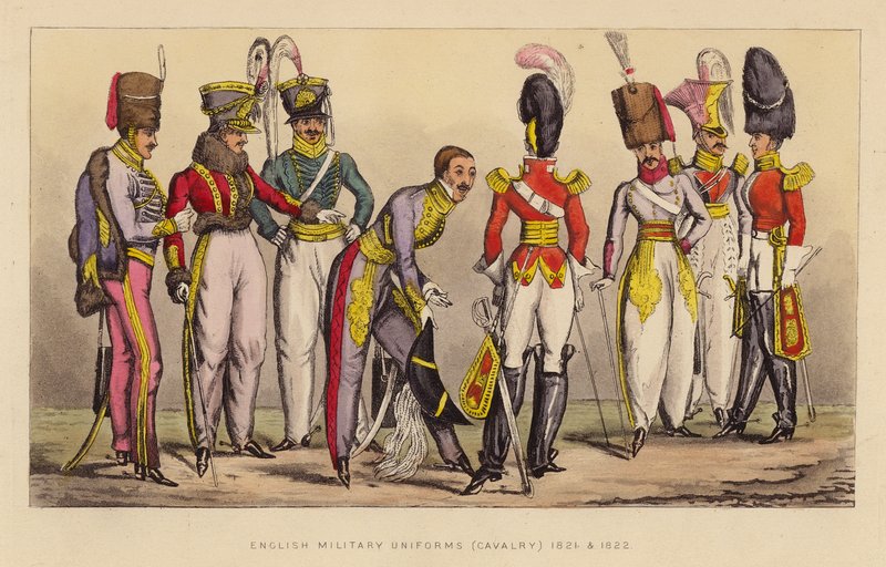Uniformes militaires anglais (cavalerie) 1821 et 1822 - Joseph Grego