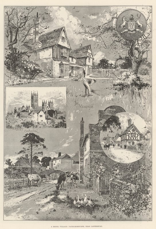 Un village modèle, Patricksbourne, près de Canterbury - Joseph Holland Tringham