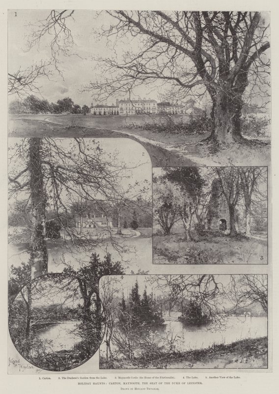 Lieux de vacances, Carton, Maynooth, le siège du duc de Leinster - Joseph Holland Tringham