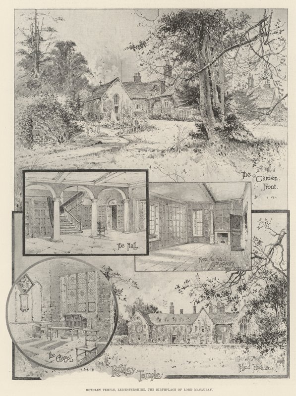 Rothley Temple, Leicestershire, lieu de naissance de Lord Macaulay - Joseph Holland Tringham