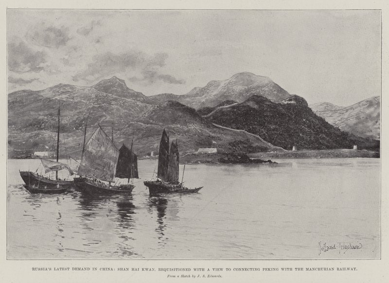 La dernière demande de la Russie en Chine, Shan Hai Kwan, réquisitionnée en vue de relier Pékin au chemin de fer mandchou - Joseph Holland Tringham