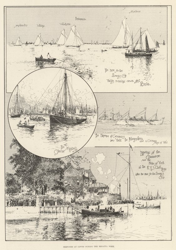 Croquis à Cowes pendant la semaine de la régate - Joseph Holland Tringham