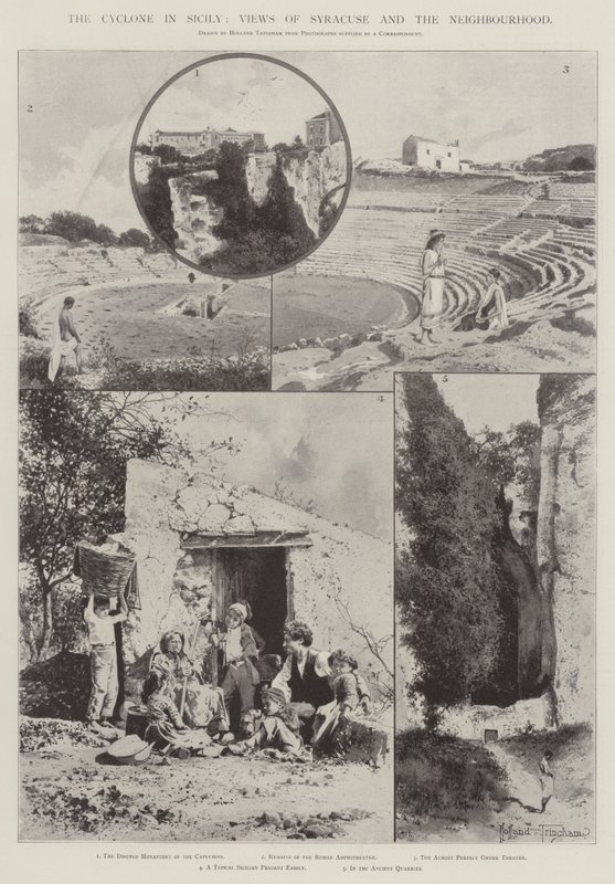 Le cyclone en Sicile, vues de Syracuse et des environs - Joseph Holland Tringham