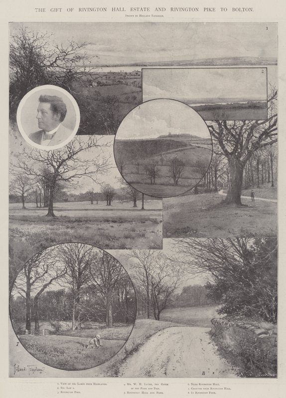 Le don du domaine de Rivington Hall et de Rivington Pike à Bolton - Joseph Holland Tringham