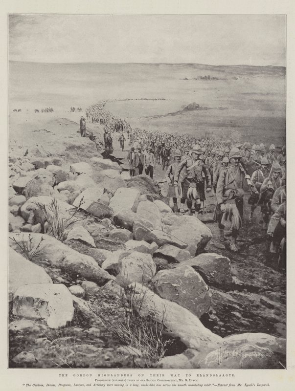 Les Gordon Highlanders en route pour Elandslaagte - Joseph Holland Tringham