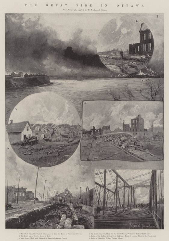 Le grand incendie à Ottawa - Joseph Holland Tringham