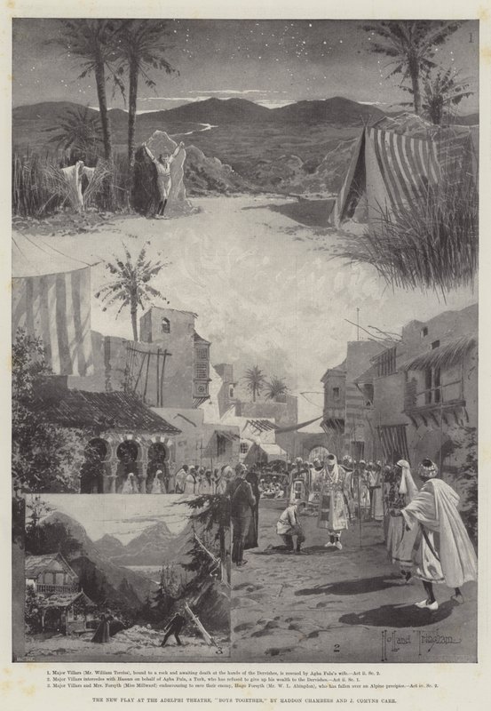 La nouvelle pièce au théâtre Adelphi, Boys Together, par Haddon Chambers et J Comyns Carr - Joseph Holland Tringham