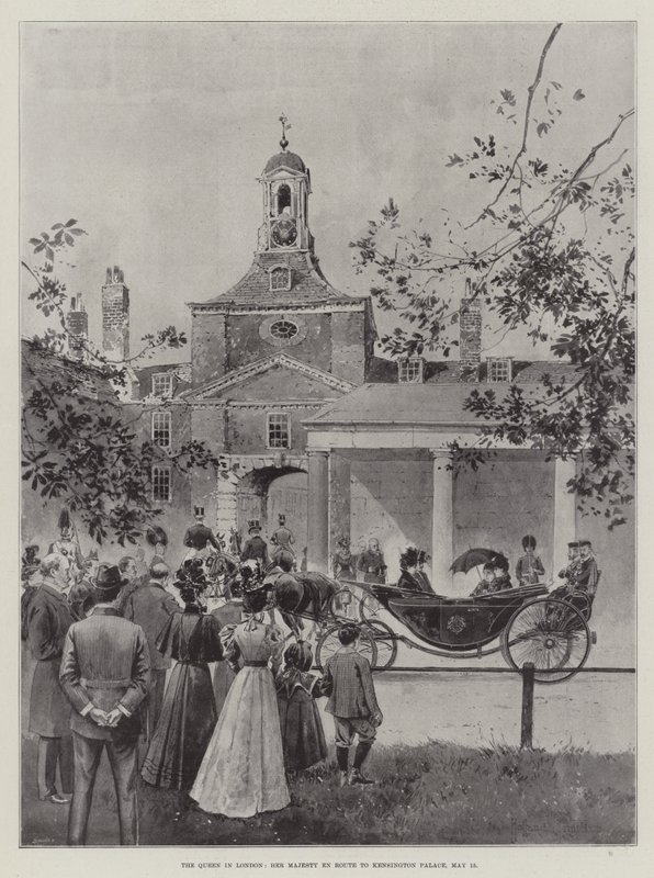 La reine à Londres, Sa Majesté en route pour le palais de Kensington, 15 mai - Joseph Holland Tringham