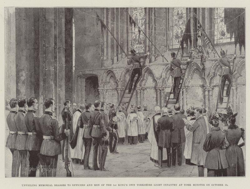 Dévoilement des plaques commémoratives aux officiers et hommes du 1er King