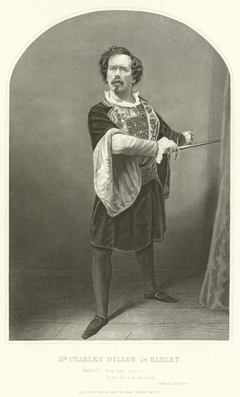 M. Charles Dillon en Hamlet, Acte III, Scène IV - Joseph Kenny Meadows