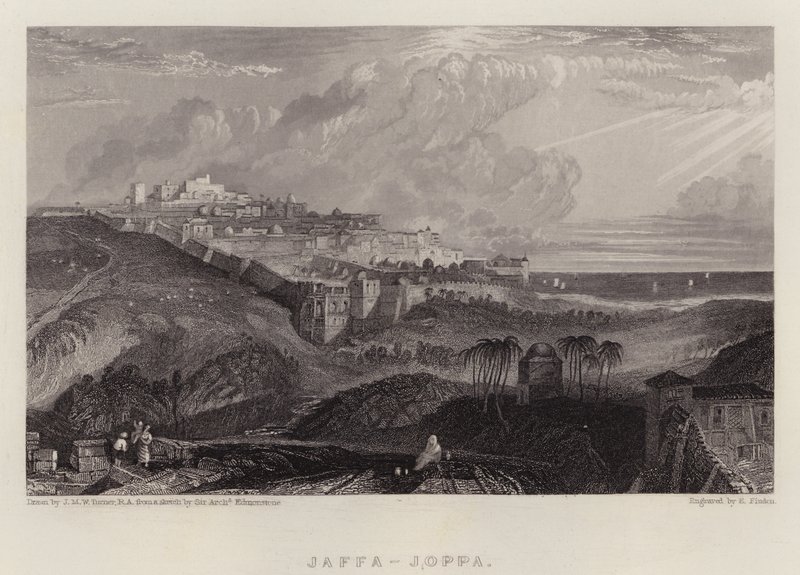 Jaffa, Joppa (lithographie en couleur) - Joseph Mallord William (after) Turner