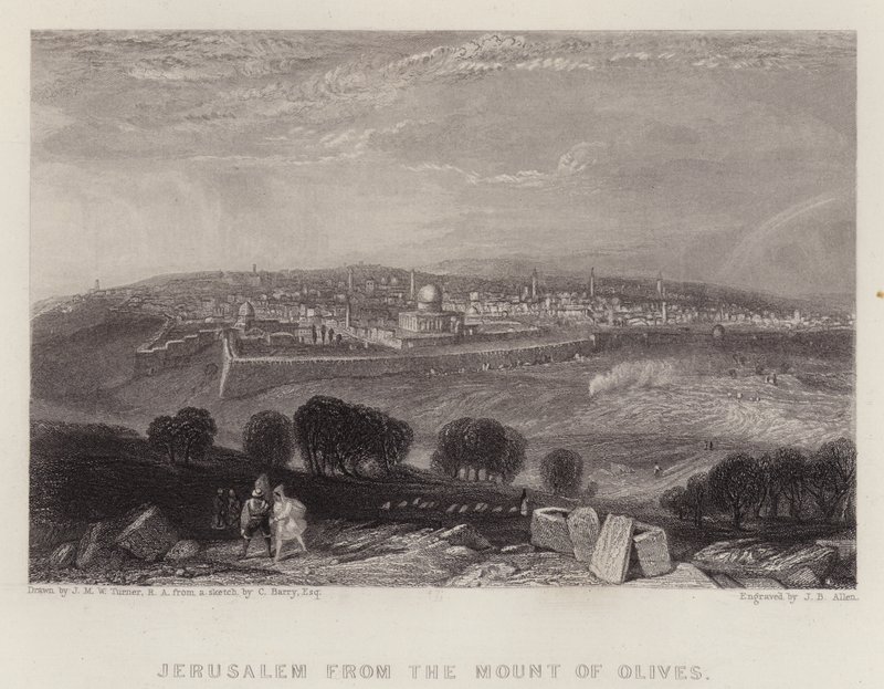 Jérusalem depuis le Mont des Oliviers - Joseph Mallord William (after) Turner