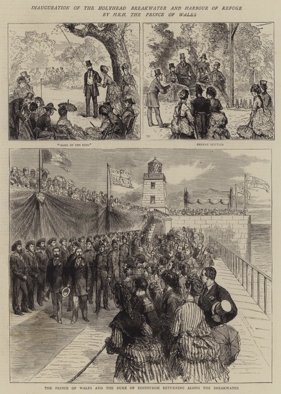 Inauguration de la Digue et du Port de Refuge de Holyhead par SAR le Prince de Galles - Joseph Nash