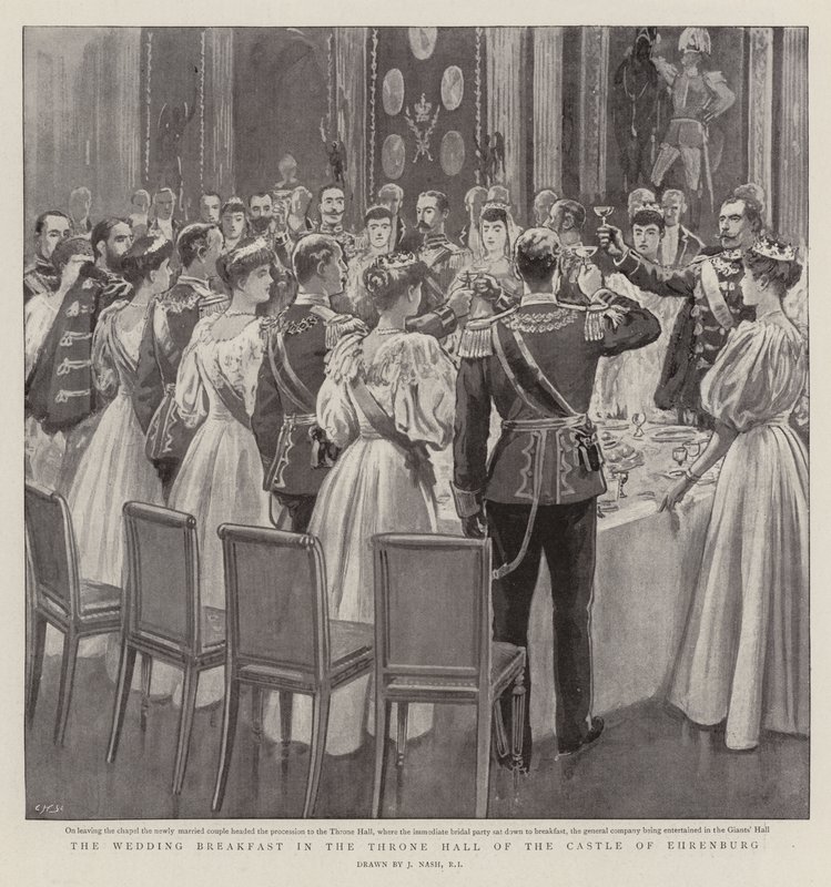 Le Petit Déjeuner de Mariage dans la Salle du Trône du Château d