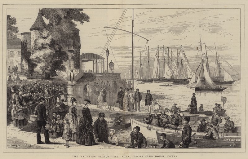 La saison de la navigation de plaisance, la maison du Royal Yacht Club, Cowes - Joseph Nash