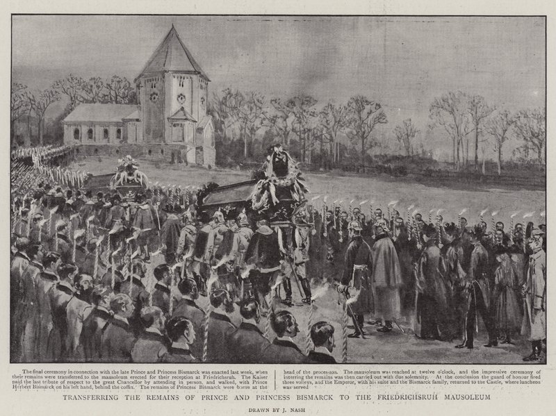 Transfert des restes du prince et de la princesse Bismarck au mausolée de Friedrichsruh - Joseph Nash