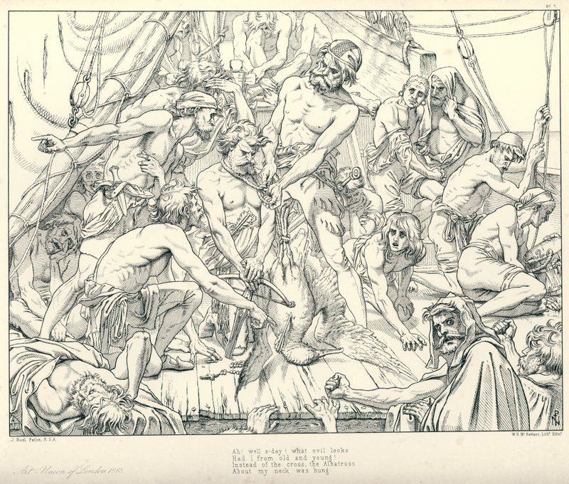 Illustration pour La Complainte du Vieux Marin de Coleridge - Joseph Noel (after) Paton