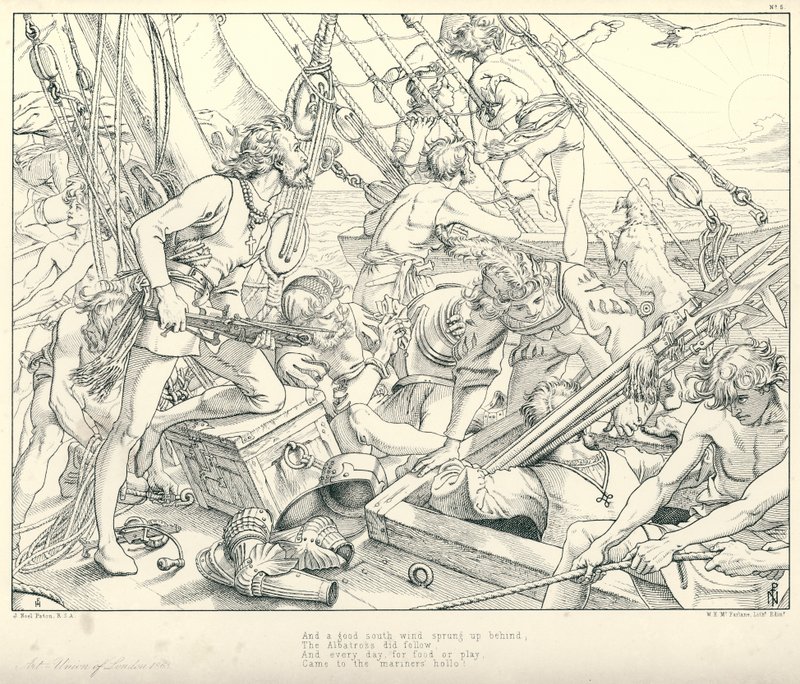 Illustration pour La Complainte du vieux marin de Coleridge - Joseph Noel (after) Paton
