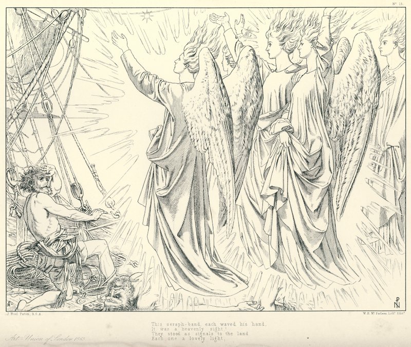 Illustration pour La Complainte du vieux marin de Coleridge - Joseph Noel (after) Paton