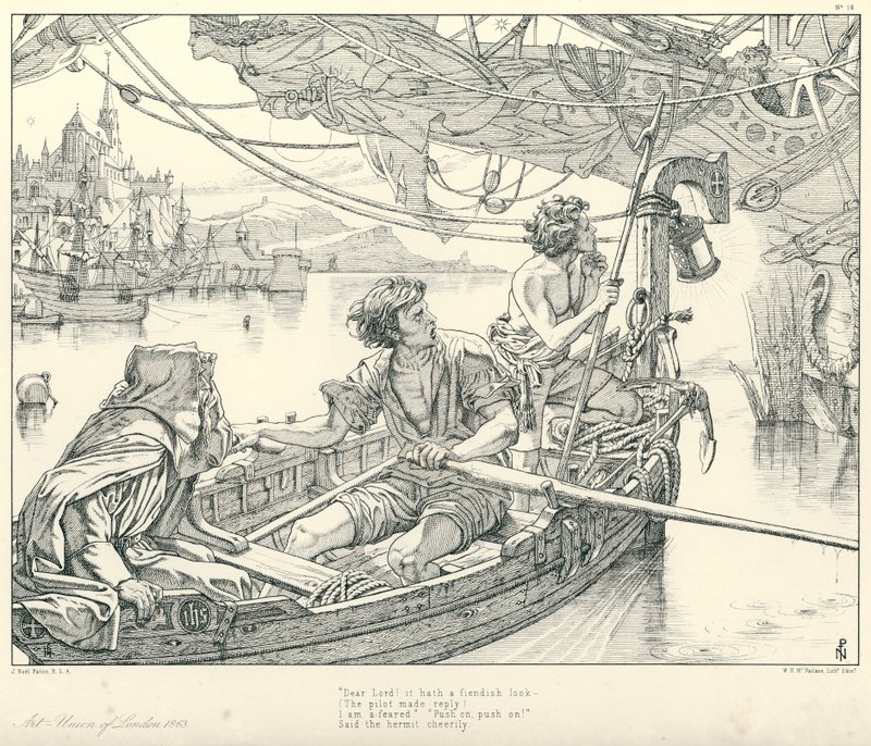 Illustration pour La Complainte du vieux marin de Coleridge - Joseph Noel (after) Paton