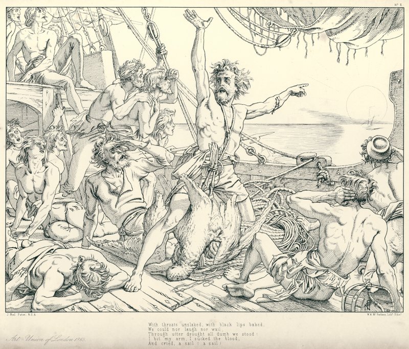 Illustration pour La Complainte du vieux marin de Coleridge - Joseph Noel (after) Paton