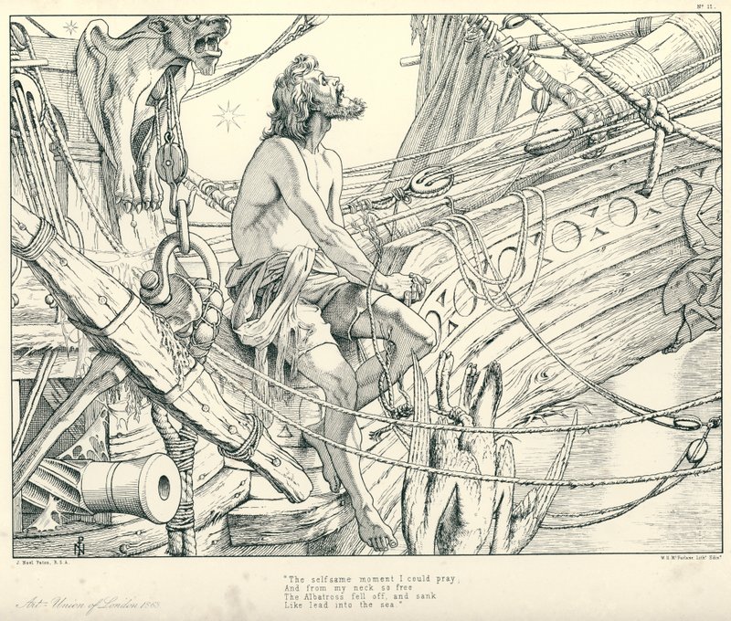 Illustration pour La Complainte du vieux marin de Coleridge - Joseph Noel (after) Paton