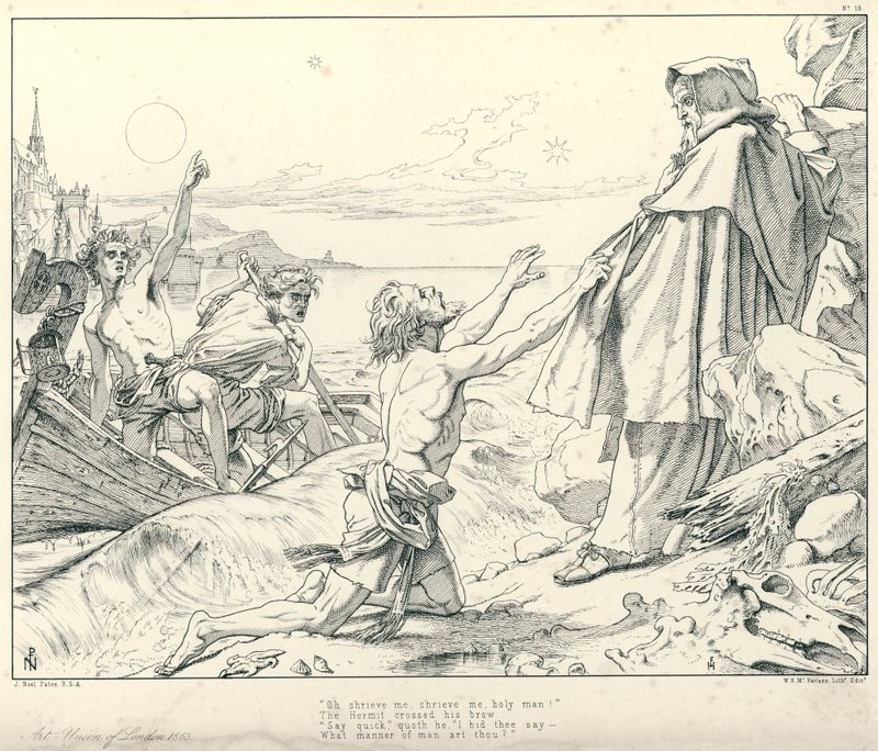 Illustration pour La Complainte du vieux marin de Coleridge - Joseph Noel (after) Paton