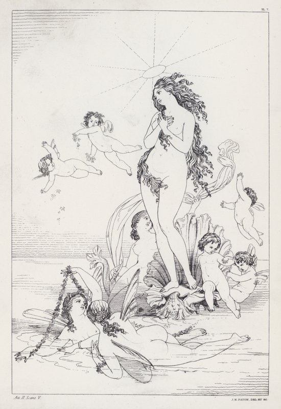 Prométhée délivré de Shelley, Acte II, Scène 5 (gravure) - Joseph Noel (after) Paton