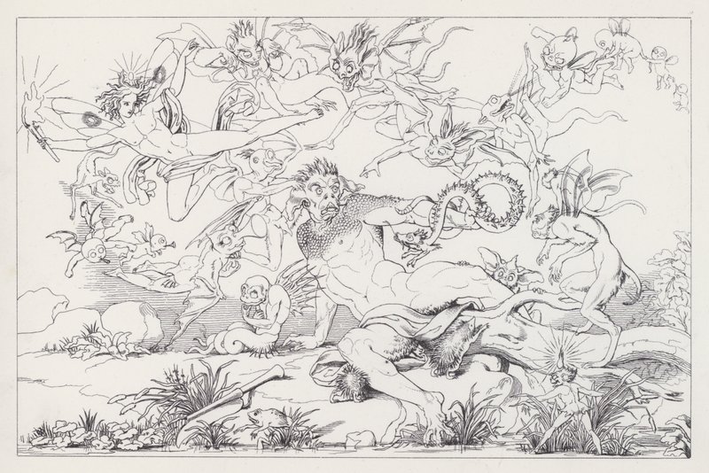 La Tempête de Shakespeare, Acte II, Scène 2 - Joseph Noel after Paton