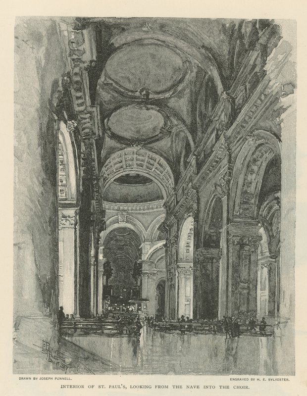 Intérieur de la cathédrale Saint-Paul - Joseph Pennell