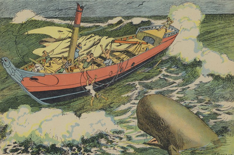Jonas et la baleine - Joseph Porphyre Pinchon