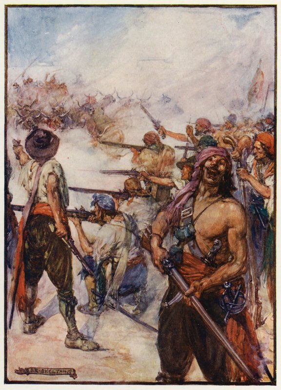 Saccage de Panama par Henry Morgan - Joseph Ratcliffe (after) Skelton