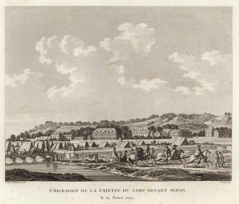 Le Marquis de Lafayette fuyant le camp de Sedan - Joseph Swebach Desfontaines