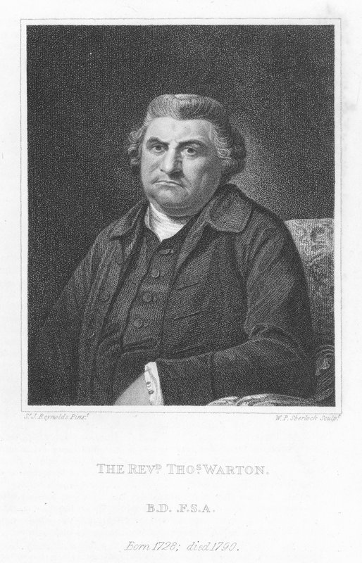 Le révérend Thomas Warton, historien littéraire anglais, critique et poète - Joshua (after) Reynolds