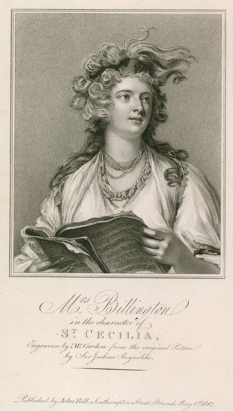 Mme Billington dans le rôle de Sainte Cécile - Joshua Reynolds
