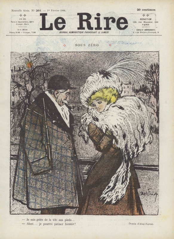 En dessous de zéro. Illustration pour Le Rire - Jules Abel Faivre