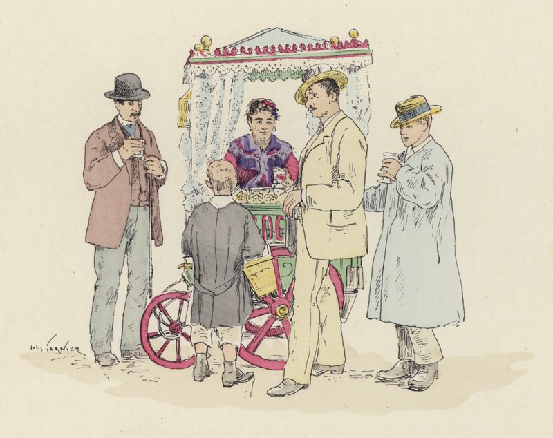 Vendeur de limonade à la foire - Jules Arsene (after) Garnier