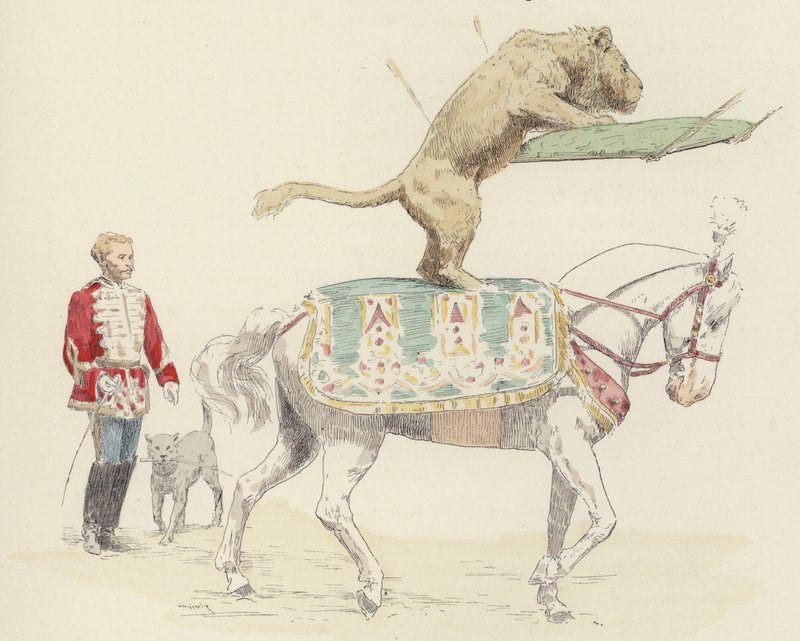 Lion en équilibre sur un cheval - Jules Arsene (after) Garnier