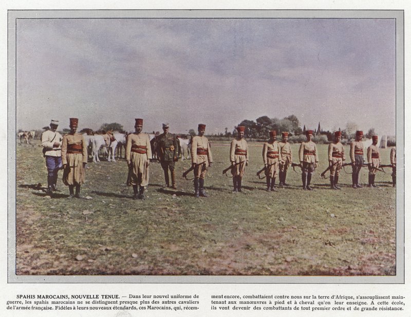 Spahis marocains en nouvel uniforme - Jules Gervais Courtellemont
