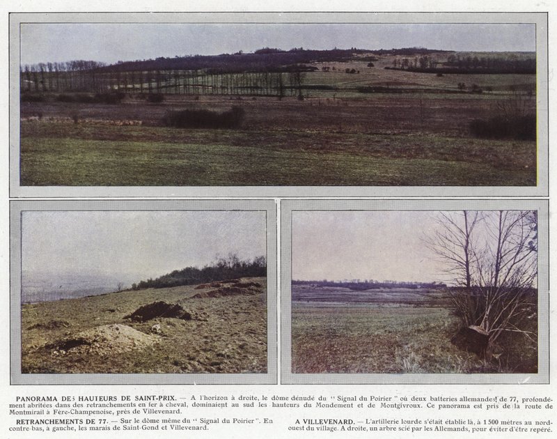 Panorama des Hauteurs de Saint-Prix, Retranchements de 77, A Villevenard - Jules Gervais Courtellemont
