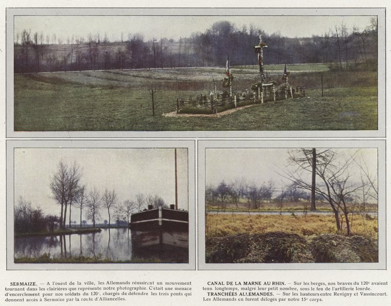 Sermaize, Canal de la Marne au Rhin, tranchées allemandes - Jules Gervais Courtellemont